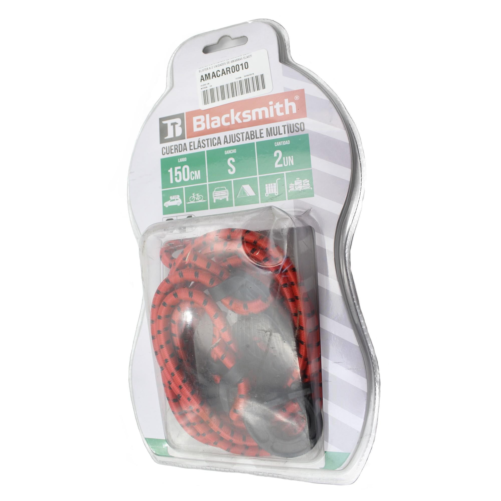 Blacksmith - 2 Cintas De Amarre Elásticas De 1,5 Mts.
