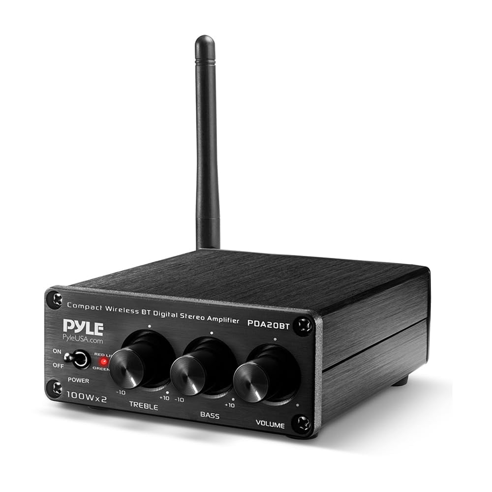 Amplificador Pyle Pda20bt Bluetooth Hifi Mini 2x100w