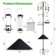 thumbnail image 2 of Estación de alimentación para aves NestShld 239 cm con 6 ganchos y defensa contra ardillas, 2 of 6