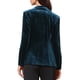 thumbnail image 3 of INSPIRE CHIC Blazer de Terciopelo para Mujer con Solapa de Muesca, Manga Larga, Un Botón, Elegante para Oficina, Talla L, Azul, 3 of 6