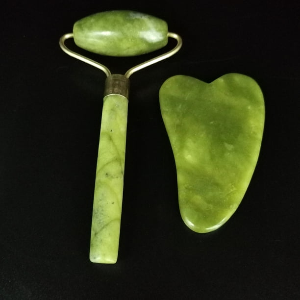 Natural Jade Face Roller Gua Sha Scraper Set Masssager for Face Neck Body Skincare Beauty Guasha Massage Tool Facial Slim Lift