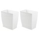 thumbnail image 1 of Juego de baño Trash Can iDesign, pequeño y rectangular, 2 unidades, color blanco, 1 of 4