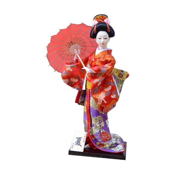 Estatua De Escritorio De Muñeca Geisha Con Kimono Japonés De 12 Pulgadas, Regalo Para El Hogar, Figura Kabuki Asiática, Estilo E