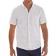 thumbnail image 1 of Camisas a Rayas de Manga Corta con Cuello Abotonado y Bolsillo en el Pecho para Hombre INSPIRE CHIC L Blanco, 1 of 5