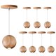 thumbnail image 3 of 8 piezas de madera global techo lámpara colgante de la lámpara de ara?a decoración de la lámpara, 3 of 3