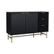 thumbnail image 1 of Buffet Brooklyn Relan Diseño Acanalado Con Cajones y Puertas Negro y Dorado, 1 of 10
