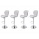 thumbnail image 3 of Pack De 4 Sillas Altas de Bar Regulables Tipo Silueta LORE | Asiento Acolchado Gris | Base Cromada Giratoria, 3 of 4