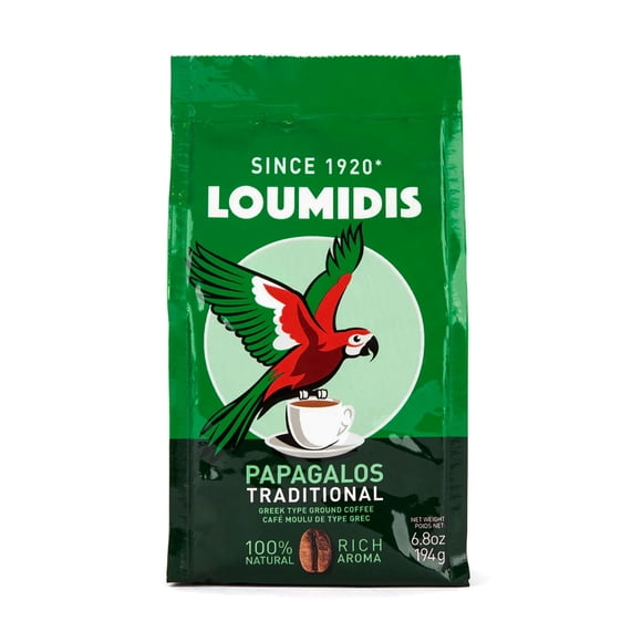 Café Tradicional Griego Loumidis Papagalos Molido 194g