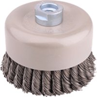 Grata Copa Recta Acero Templado Trenzado 4'' - Calibre De 0,6 Mm - Toma M14 - Hela