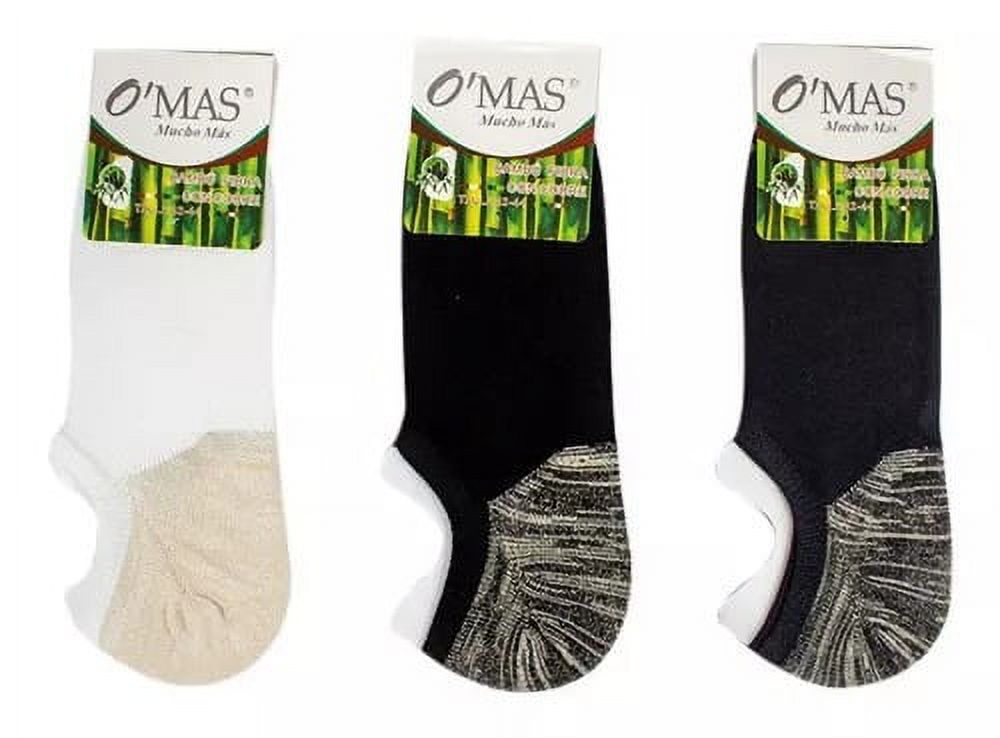 O´Mas - Calcetín Tobillera Invisible Para Hombre De Bambú + Cobre - Docena