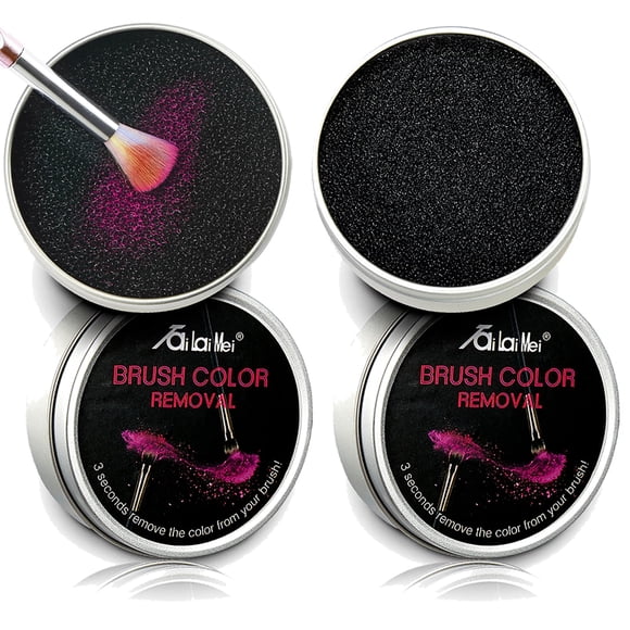 Esponja Limpiadora Para Retirar Color De Brochas De Maquillaje 2 Unidades