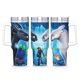 thumbnail image 1 of Cómo Entrenar a tu Dragón Vaso aislado de acero inoxidable con asa, diseño temático, regalo para familia, amigos y fans; incluye pajita y encaja en el portavasos estándar, 40 oz, 1 of 6