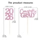 thumbnail image 5 of Decoraciones para Cupcakes de Graduación SakFestivo 36 Piezas Rosa 2026, 5 of 5