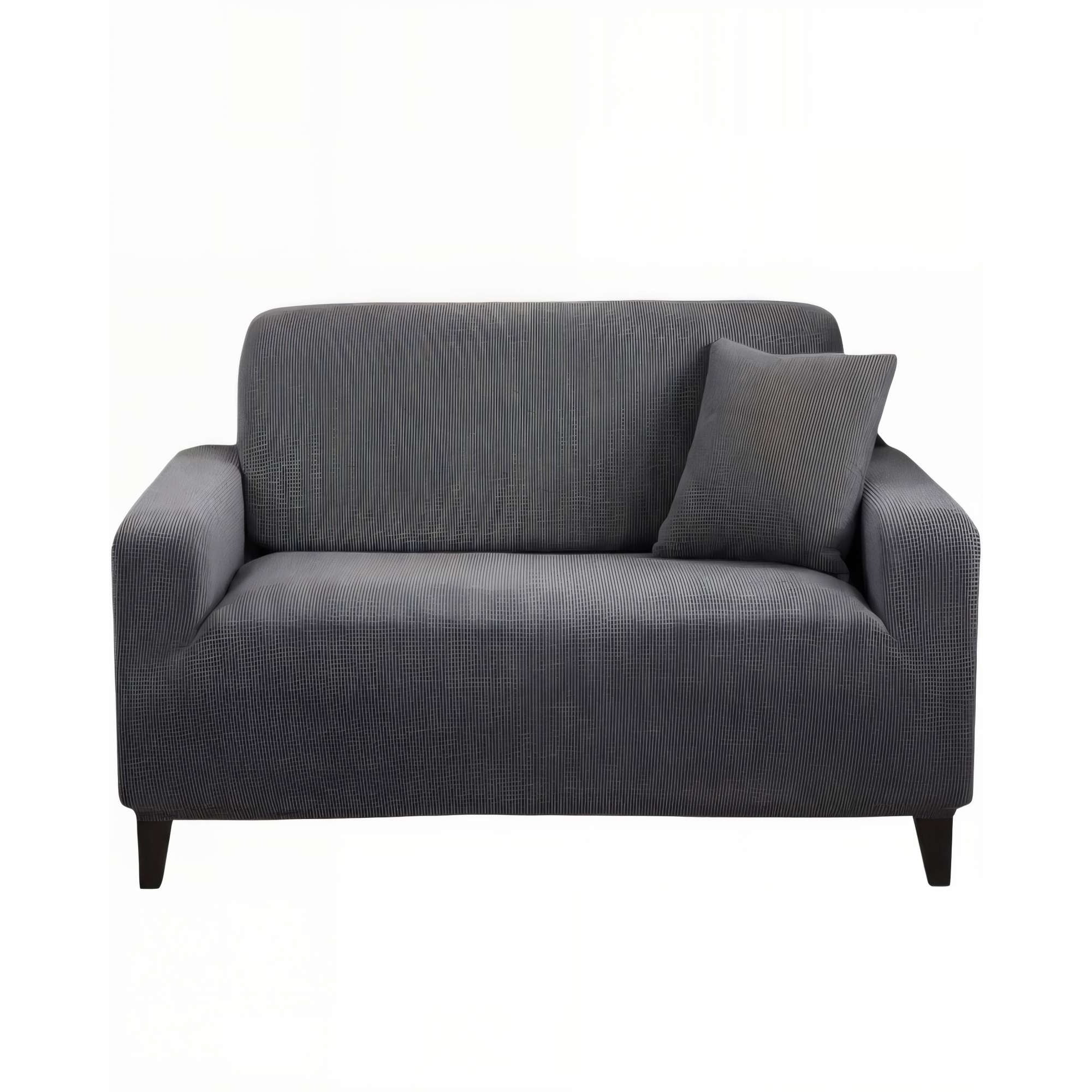 Genérico - Funda De Sofa Revestimiento Elastico 3 Cuerpos Cuadruple Color Gris