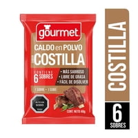 Caldo En Polvo Sabor Costilla (6 Sobres) Bolsa 48 G Gourmet