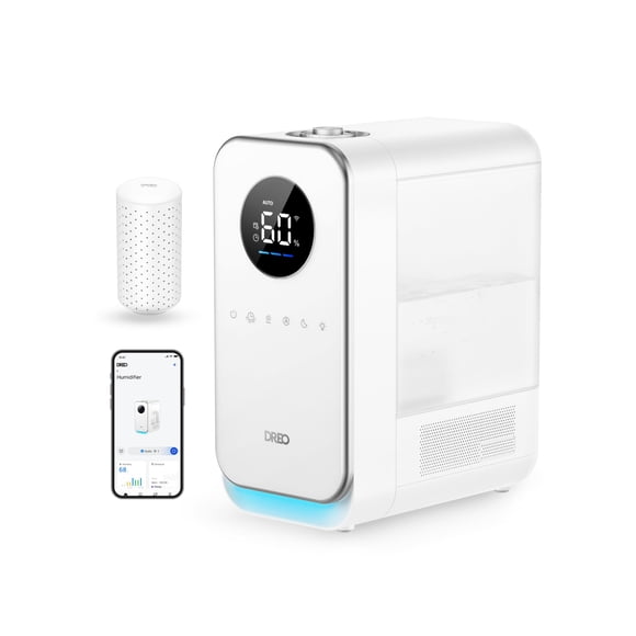 Humidificador Dreo para dormitorio, hogar, relleno en la parte superior, 5 litros, 50 horas
