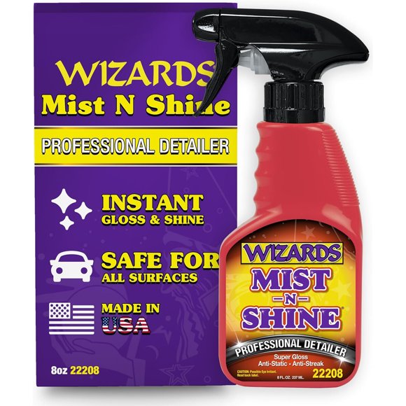 Spray Detallador Wizards MistNShine 8oz Multipropósito Auto