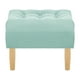 thumbnail image 1 of Pouf Wood 1c Felpa 05 Verde Agua, 1 of 4