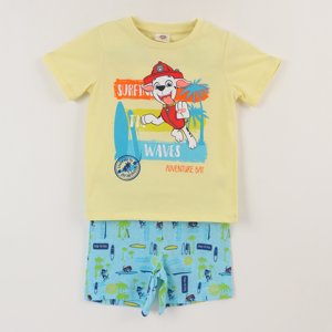 Pijama Manga Corta Niño Amarillo Surf Waves Paw Patrol