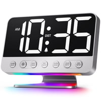 Reloj Despertador Digital Odokee Large Bold Number 5 Plateado