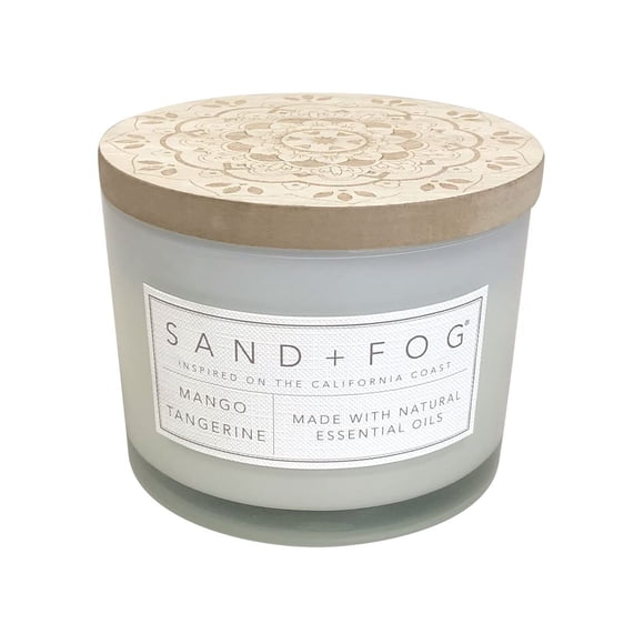 Vela aromática Sand + Fog Mango Tangerine, 350 ml, 100% algodón