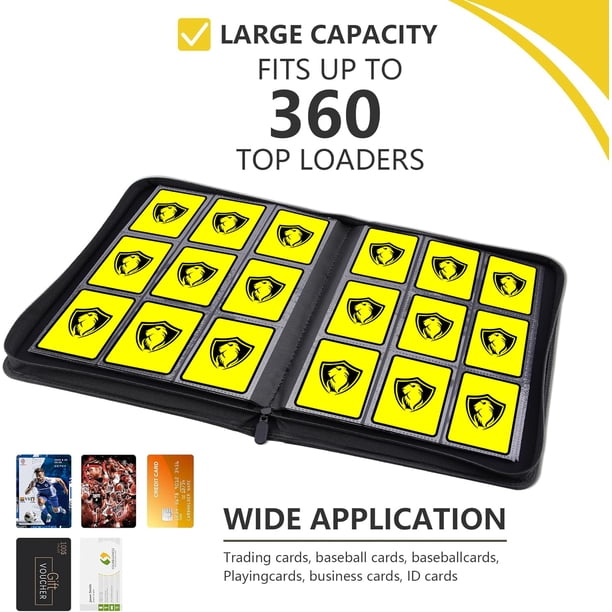 Organizador Tarjetas Juego Álbum Colección Tarjetas 360 Ranuras - Impermeable, Negro, Para Juegos Y Fotos Album Cartas Juego