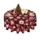 thumbnail image 1 of Mantel redondo impermeable de cuadros navideños SuQKXCo de 152 cm, 1 of 7