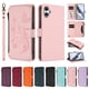 thumbnail image 3 of Funda Cartera Mariposa para [Samsung Galaxy A06/A07 4G/5G] con Soporte y Cremallera Rosa, 3 of 6