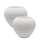 thumbnail image 1 of Set 2 Maceteros Plastico Redondo Ovalado Moderno Textura S blanco, 1 of 9