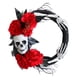 thumbnail image 4 of Corona De Esqueleto De Halloween, Corona De Calavera Para Puerta Delantera, Para El Hogar, Fiesta De Terror, Patio, 4 of 5