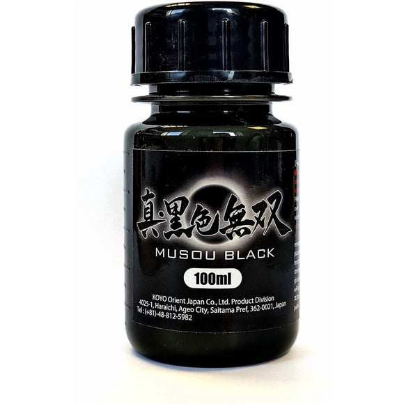 Pintura acrílica Musou Black 100 ml a base de agua hecha en Japón