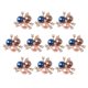 thumbnail image 4 of 10x Flor Rhinestone Cristal Perla Adorno Flatback Botón Multicolor, 4 of 5