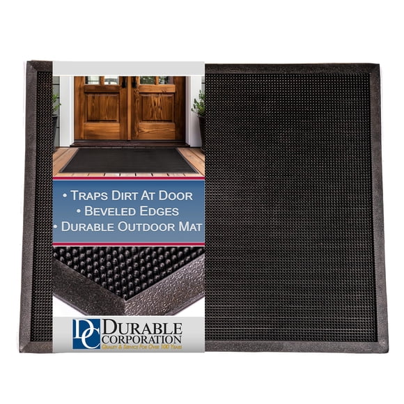Alfombra de entrada Durable Corporation 396S1624BK de goma, 40 x 60 cm
