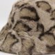 thumbnail image 4 of Gorro Bucket Mujer Peludo Animal Print Leopardo Invierno Suave Beige Talla Única, 4 of 5
