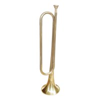 Magideal - Instrumento Musical De Latón Amarillo Bb Bugle Con Guantes, Trompeta De Cuerno De Caballería De 47Cm Que Para Fiestas, Niños Profesionales,