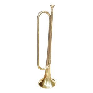 Magideal - Instrumento Musical De Latón Amarillo Bb Bugle Con Guantes, Trompeta De Cuerno De Caballería De 47Cm Que Para Fiestas, Niños Profesionales,