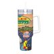 thumbnail image 2 of Los Thornberrys Vaso aislado de acero inoxidable con asa, diseño temático, regalo para familia, amigos y fans; incluye pajita y encaja en el portavasos estándar, 40 oz, 2 of 6