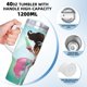 thumbnail image 5 of Nella la Princesa Caballero Vaso aislado de acero inoxidable con asa, diseño temático, regalo para familia, amigos y fans; incluye pajita y encaja en el portavasos estándar, 40 oz, 5 of 6
