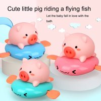 Genérico - Set 4 Juguete Baño Bebe Cerdito Pez Volador Cuerda Lau