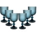 thumbnail image 2 of Set de 6 Copas de Vino de Cristal Azul (300 ml), 2 of 3