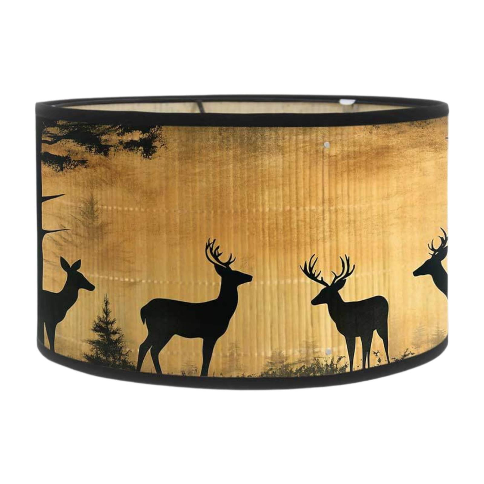 Magideal - Pantalla E27 Para Lámpara, Decoración Del Hogar, Oficina, Hotel, Diseño Retro, Dormitorio, Con Estampado De Ciervos, Para Lámparas Colgantes, Lámparas Estilo E