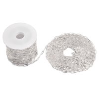 Magideal - Carrete De Eslabones De Cadena Con Clip De Papel, Latón Ovalado, 10M, Carrete Jumbo Frágil, Cadena Plano Para Fabricación De Joyas, , Plata