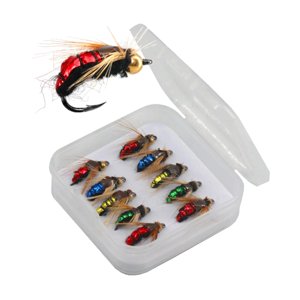 Ioensy - 10 Moscas De Pesca Con Mosca, Señuelos De Cebo De Pesca Con Anzuelos Para Trucha, Salmón, Pez Luna