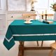 thumbnail image 3 of Mantel EHouseHome 152x366 cm Verde Azulado con Encaje Blanco Impermeable, 3 of 7