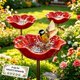 thumbnail image 1 of Estaca jardín flor metal hecha mano baño abejas cuenco agua pájaros decoración exterior, 1 of 8
