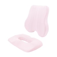 Ioensy - Cojín De Espalda Y Asiento Soporte De Espalda Suave Para La Silla De Juego Del Asiento Del Automóvil Silla De Escritorio Rosa