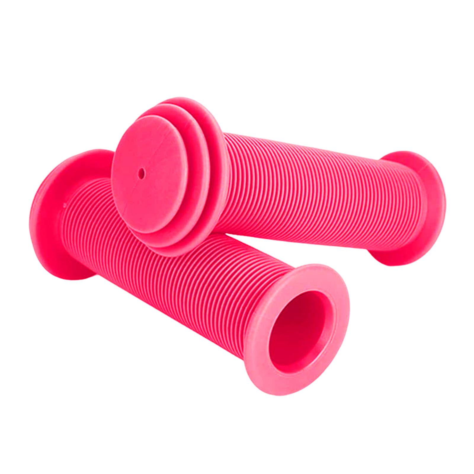 Magideal - 2 X Empuñaduras Blandas Para Manillar De Bicicleta, Empuñaduras De Goma Para Bicicleta, Empuñaduras Antideslizantes Resistentes Al Desgaste Para Bicic Rosado