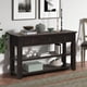 thumbnail image 1 of 48'' Solid Pine Wood Top Console Table, Modern Entryway Sofa Side Table with 3 Storage Drawers and 2 Shelves. Easy to Assemble (Distressed Black ) (Old SKU W120246665), 1 of 3