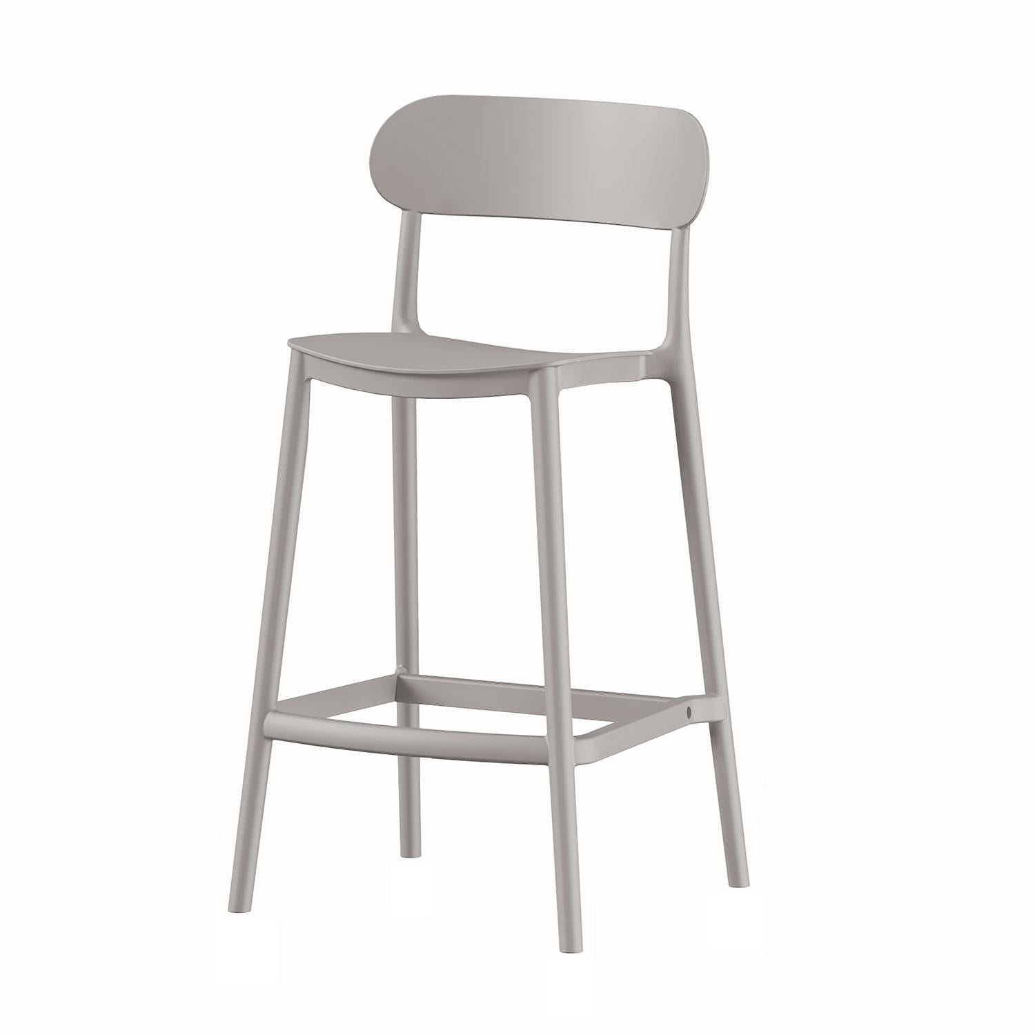 Piso Silla Taburete Oslo 92x44x49 Cm Escandinavia Gris