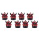 thumbnail image 3 of 8 Piezas Crown Bling Diamond Neumático / Tapones De Válvula De Vástago De Rueda Coche Camión Vehículo Rojo, 3 of 6